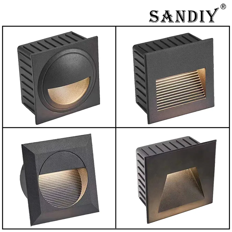Outdoor Lighting Voltage - SANDIY Recessed Outdoor Wall Sconce Lamps
