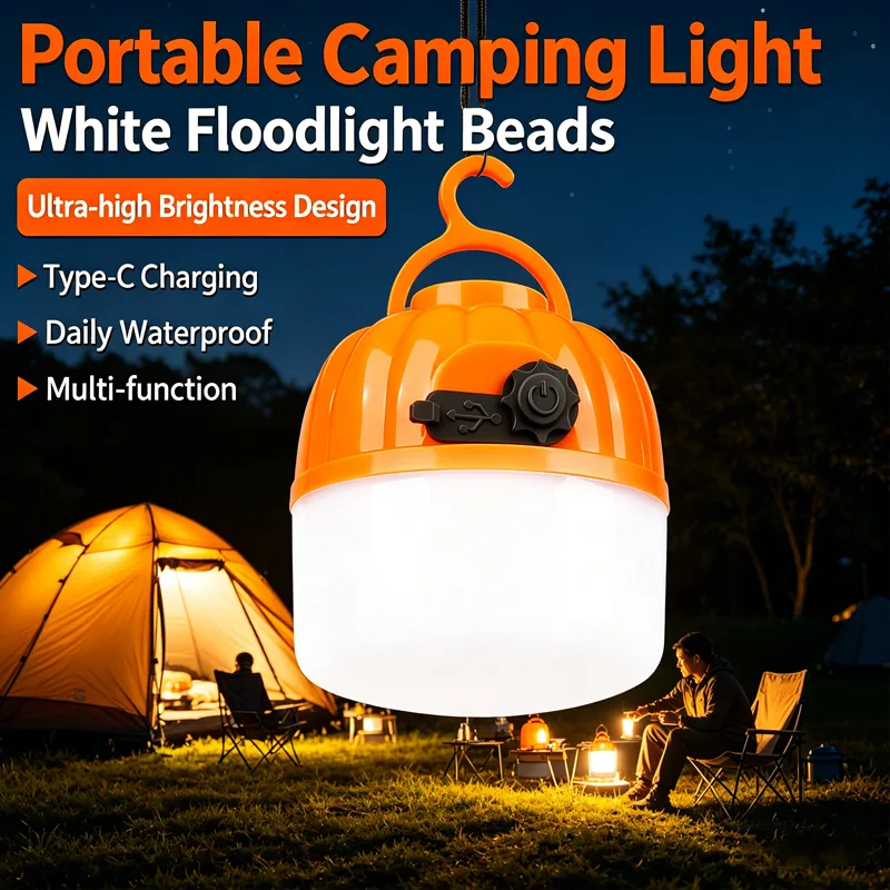 Outdoor Lighting Strip - Mini Portable LED Pumpkin Bulb 6500K
