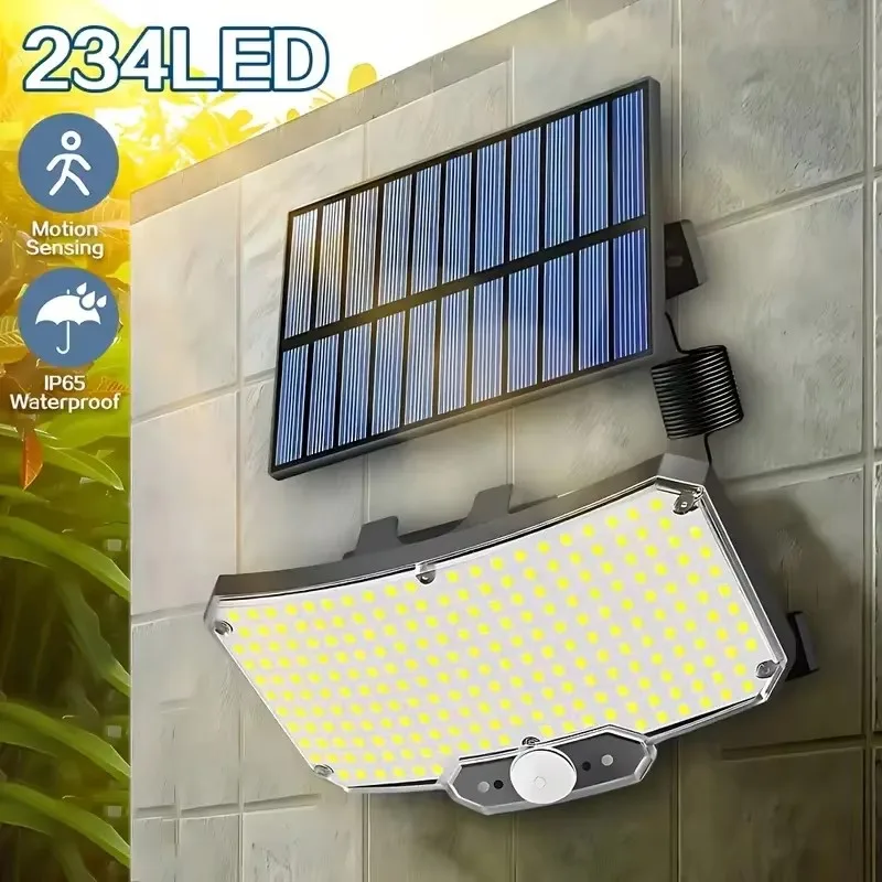 Outdoor Lighting For Garden - 234LED Solar Outdoor Lights Motion Sensor