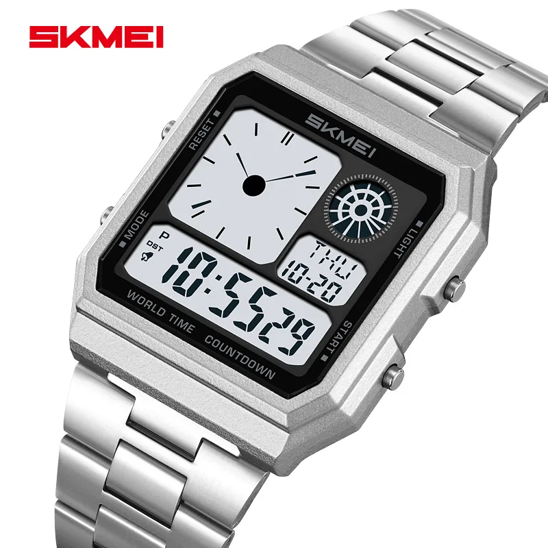 Outdoor Lighting Strip - SKMEI 2353 Stainless Steel Strip Wristwatches