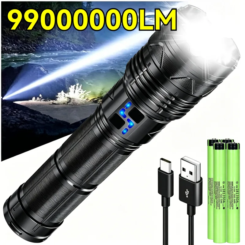 Outdoor Lighting Guide - 99000000LM Super Bright LED Flashlight 100W