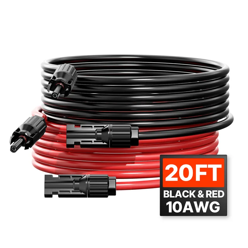 Outdoor Lighting Extension Cable - SucceBuy Solar Panel Extension Cable 20FT