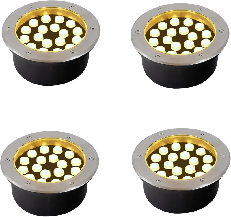 Outdoor Lighting Voltage - 18W Outdoor Ground Lights,Diameter 8 inches,Waterproof