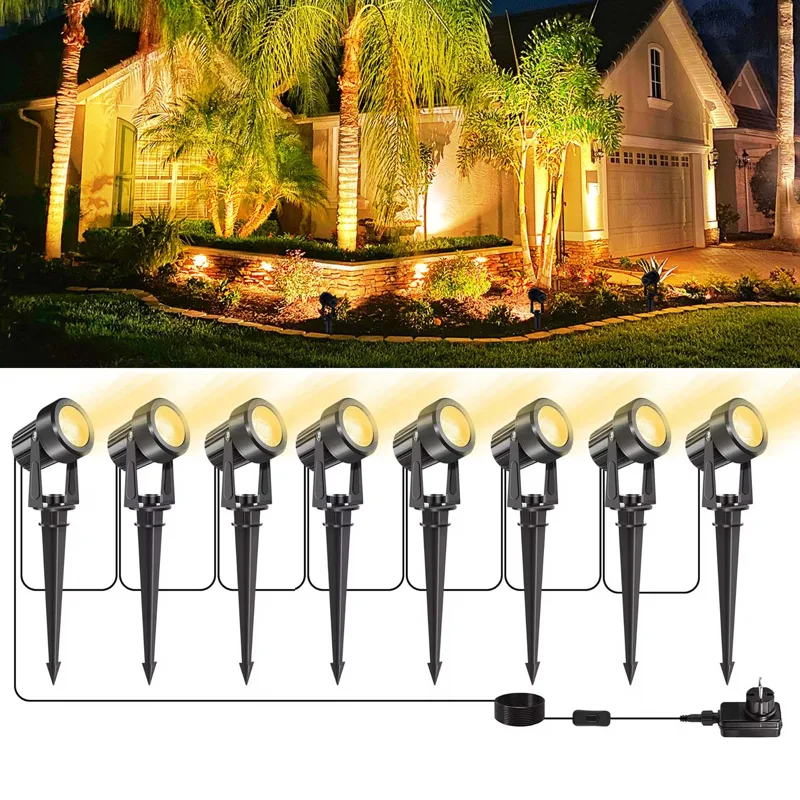 Outdoor Lighting Voltage - 4/6/8LEDS 3000K Outdoor Spotlight Landscape IP65