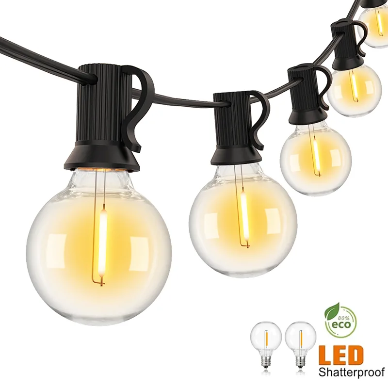 Outdoor Lighting Strip - G40 Outdoor Garland String Lights Shatterproof
