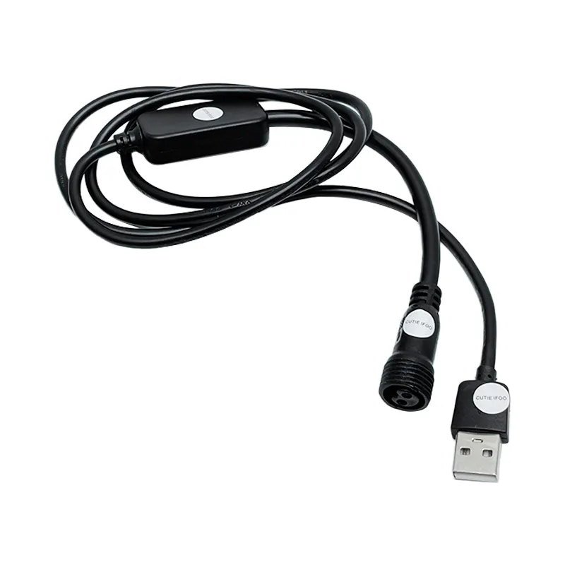 Outdoor Lighting Extension Cable - USB Male To 2 Pin Female