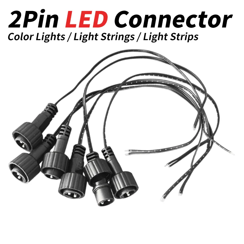 Outdoor Lighting Extension Cable - 2Pin LED Connector with 25cm Wire