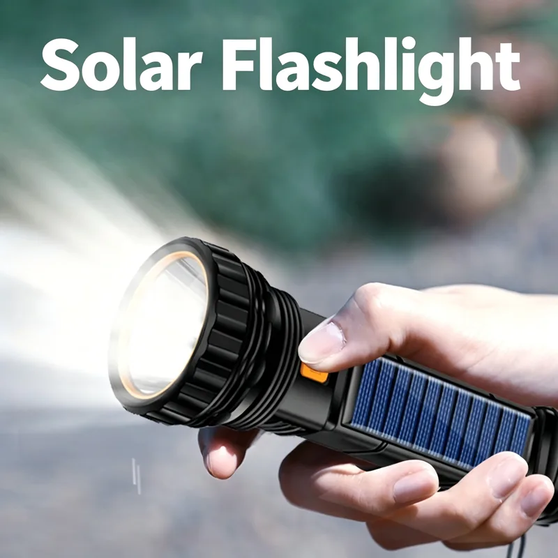 Outdoor Lighting Guide - 1PC Multi-function Solar LED Flashlight Outdoor