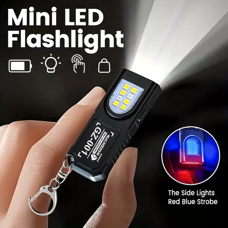Outdoor Lighting Guide - Mini COB LED Keychain Flashlight USB