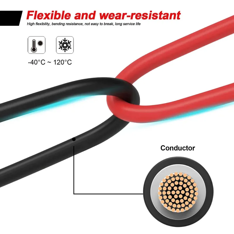 1 Pair Red and Black Double En - Outdoor Lighting Extension Cable recension och pris