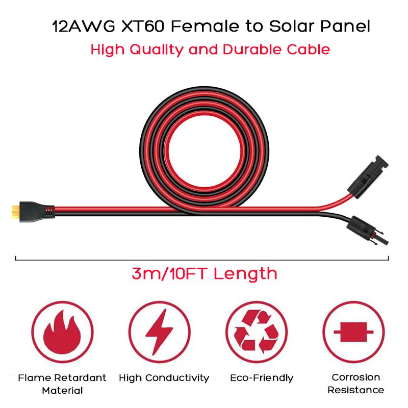 3m 1.5m 12AWG XT60 Female to S - Outdoor Lighting Extension Cable recension och pris