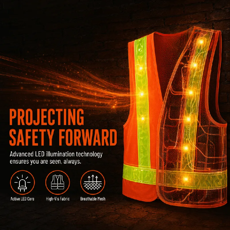 Mesh Fabric LED Safety Vest Re - Outdoor Lighting Strip recension och pris