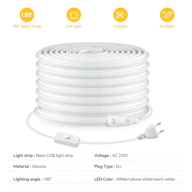 220V COB Led Strip High Densit - Outdoor Lighting Strip recension och pris