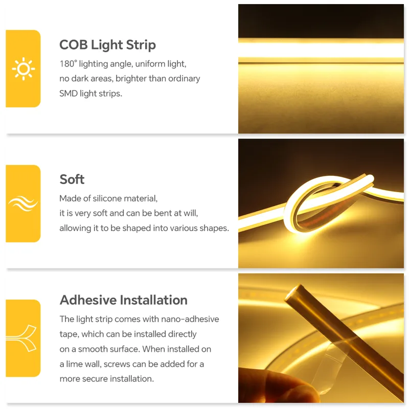 220V COB Led Strip High Densit - Outdoor Lighting Strip recension och pris