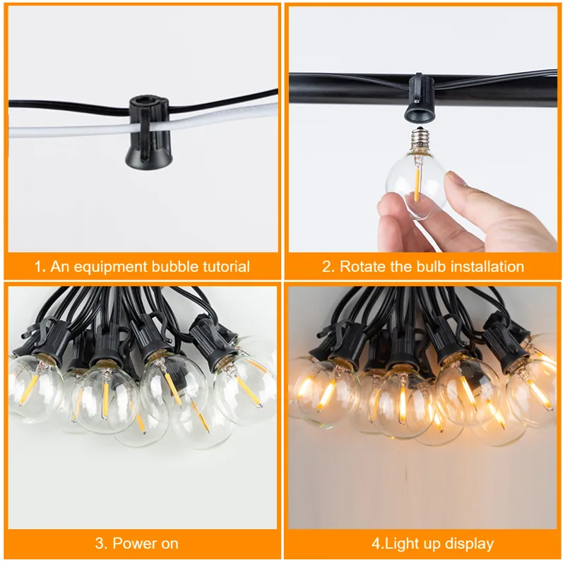 G40 LED Outdoor String Ball Li - Outdoor Lighting Strip recension och pris
