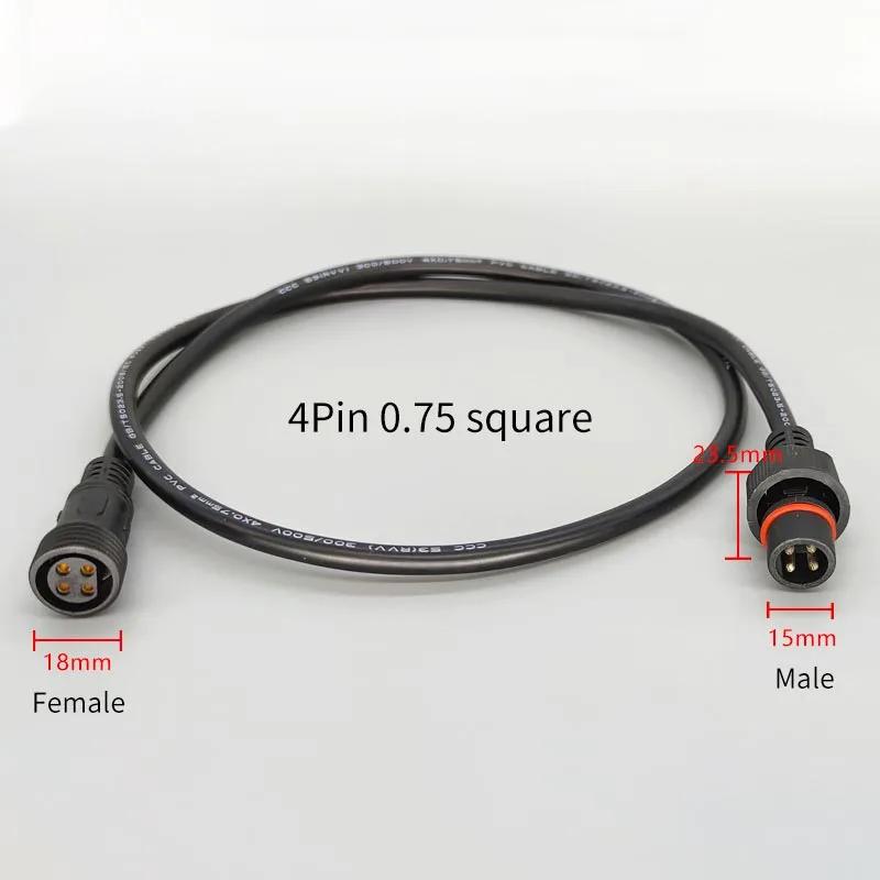 Male Famale Plug Cable 4Pin Wa - Outdoor Lighting Extension Cable recension och pris