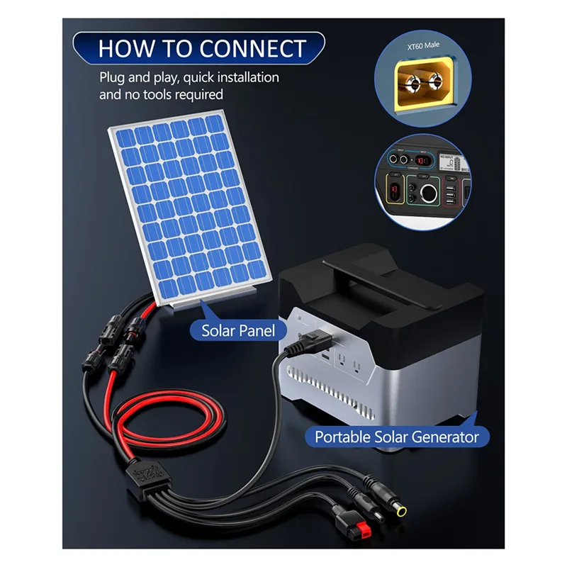 A01F-4-In-1 Solar Panel Connec - Outdoor Lighting Extension Cable recension och pris