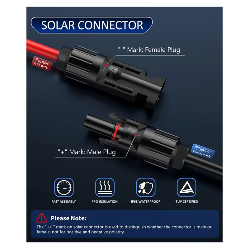 A01F-4-In-1 Solar Panel Connec - Outdoor Lighting Extension Cable recension och pris