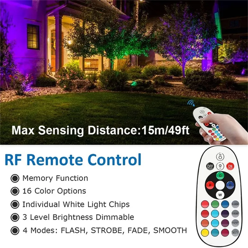 RGBW Landscape Lighting 10W wi - Outdoor Lighting For Garden recension och pris