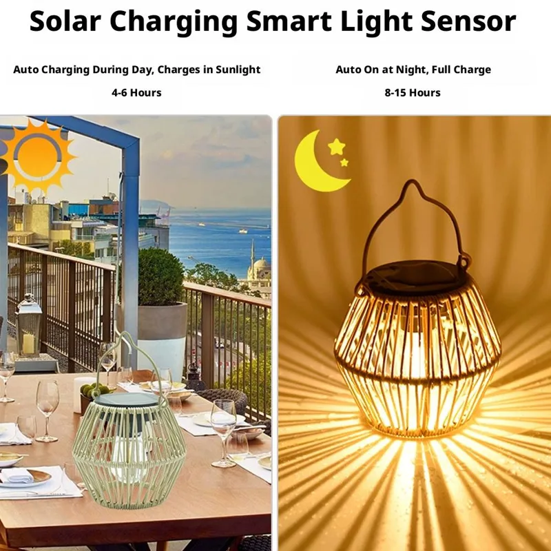 IP65 Waterproof Solar Rattan L - Outdoor Lighting For Garden recension och pris