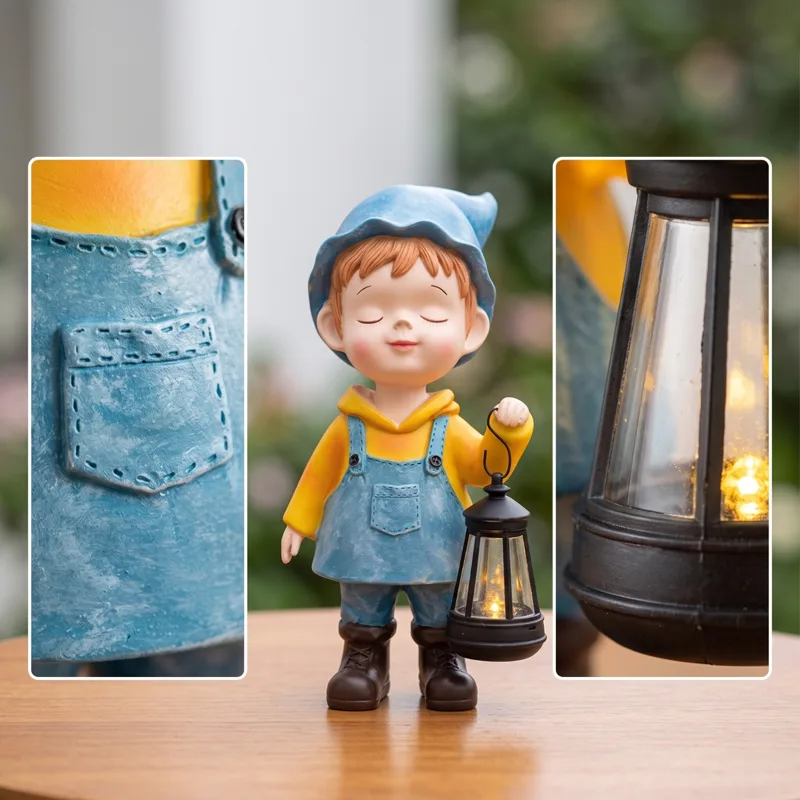 Child Statue with Lantern Ligh - Outdoor Lighting For Garden recension och pris