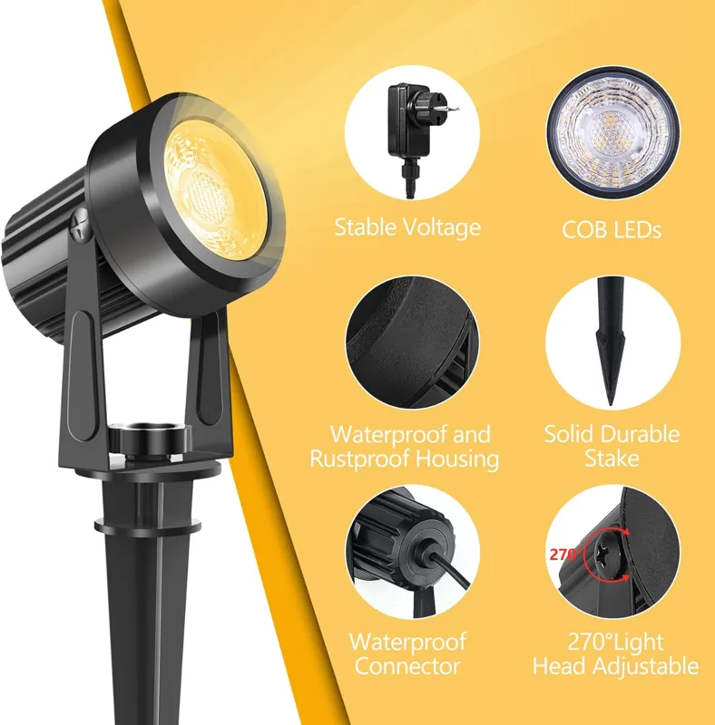 4/6/8LEDS 3000K Outdoor Spotli - Outdoor Lighting Voltage recension och pris